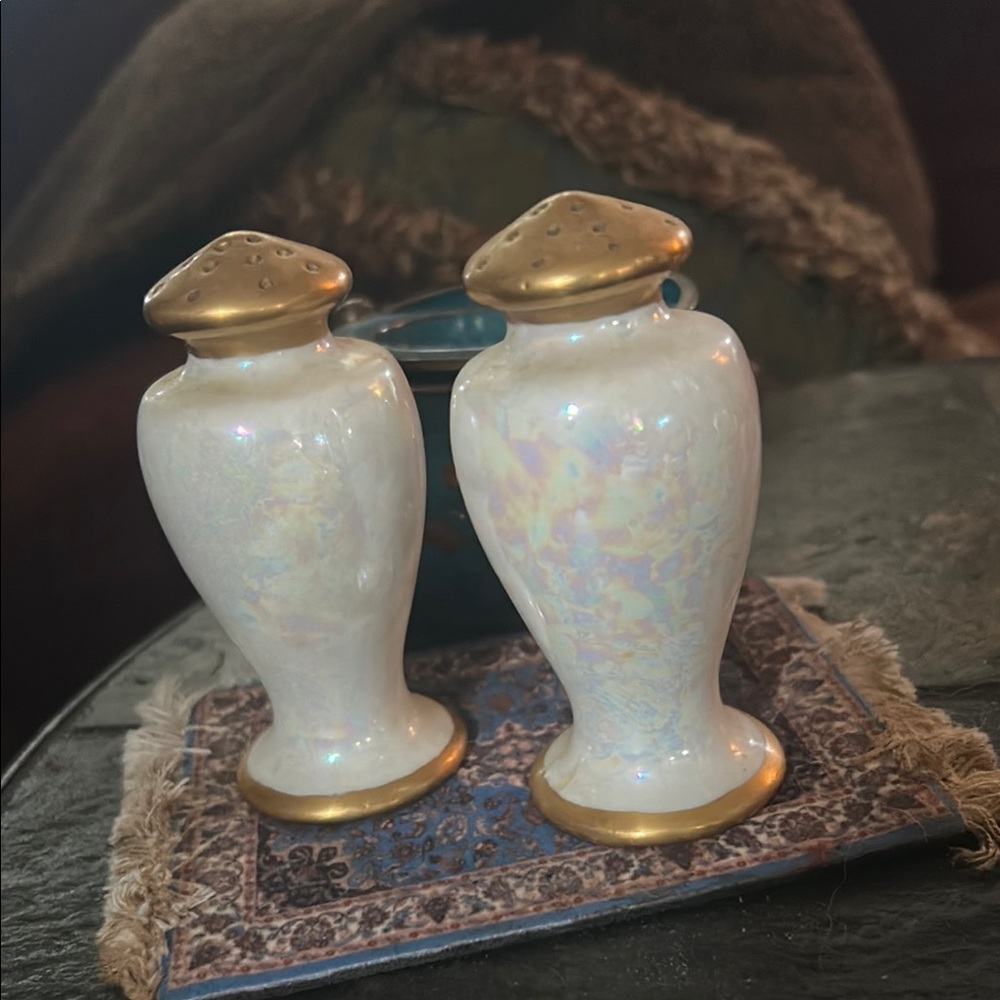 Vintage Lusterware Pearlescent Salt and Pepper Shakers